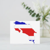 Postale Carte du drapeau du Costa Rica (Debout devant)