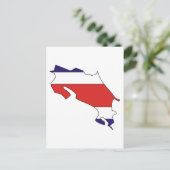 Postale Carte du drapeau du Costa Rica (Debout devant)