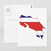 Postale Carte du drapeau du Costa Rica (Devant / Derrière)