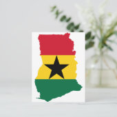 Postale Carte du drapeau du Ghana (Debout devant)