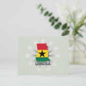 Postale Carte du drapeau du Ghana 2.0 (Debout devant)