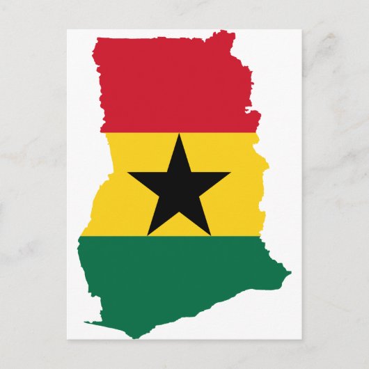 Postale Carte du drapeau du Ghana GH (Devant)