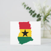 Postale Carte du drapeau du Ghana GH (Debout devant)