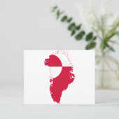 Postale Carte du drapeau du Groenland GL (Debout devant)