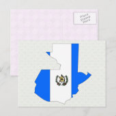 Postale Carte du drapeau du Guatemala pleine taille (Devant / Derrière)