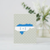 Postale Carte du drapeau du Honduras pleine taille (Debout devant)