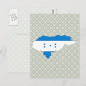 Postale Carte du drapeau du Honduras pleine taille (Devant / Derrière)