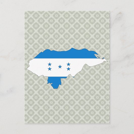 Postale Carte du drapeau du Honduras pleine taille (Devant)