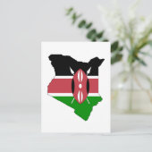 Postale Carte du drapeau du Kenya (Debout devant)