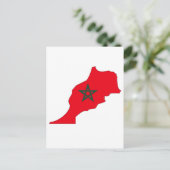 Postale Carte du drapeau du Maroc (Debout devant)