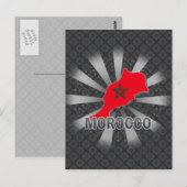 Postale Carte du drapeau du Maroc 2.0 (Devant / Derrière)