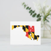 Postale Carte du drapeau du Maryland (Debout devant)