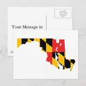 Postale Carte du drapeau du Maryland (Devant / Derrière)