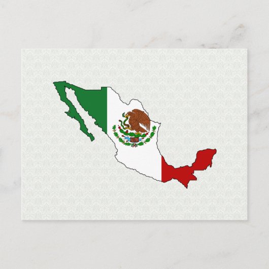 Postale Carte du drapeau du Mexique pleine taille (Devant)