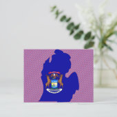 Postale Carte du drapeau du Michigan (Debout devant)