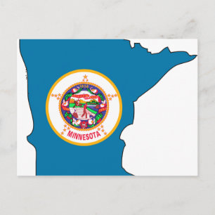 Postale Carte du drapeau du Minnesota