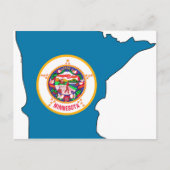 Postale Carte du drapeau du Minnesota (Devant)