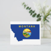 Postale Carte du drapeau du Montana (Debout devant)