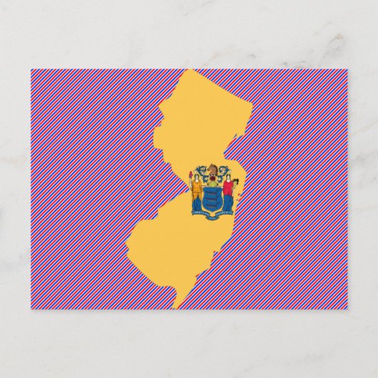 Postale Carte du drapeau du New Jersey (Devant)
