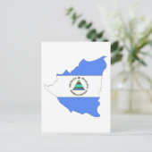 Postale Carte du drapeau du Nicaragua (Debout devant)