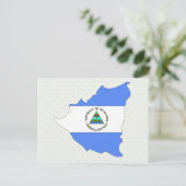 Postale Carte du drapeau du Nicaragua pleine taille (Debout devant)