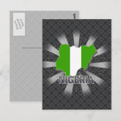 Postale Carte du drapeau du Nigeria 2.0 (Devant / Derrière)