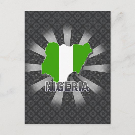 Postale Carte du drapeau du Nigeria 2.0 (Devant)