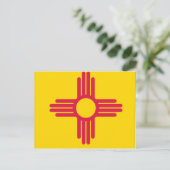 Postale Carte du drapeau du Nouveau-Mexique (Debout devant)