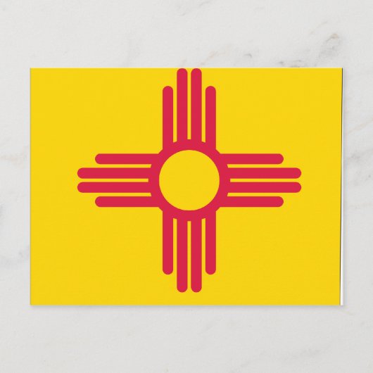 Postale Carte du drapeau du Nouveau-Mexique (Devant)