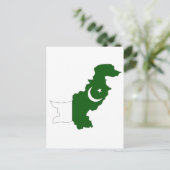 Postale Carte du drapeau du Pakistan (Debout devant)