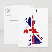 Postale Carte du drapeau du Royaume-Uni (Devant / Derrière)