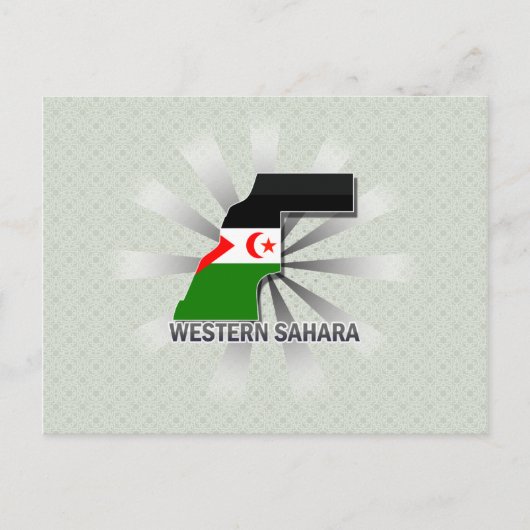 Postale Carte du drapeau du Sahara occidental 2.0 (Devant)