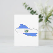 Postale Carte du drapeau du Salvador (Debout devant)