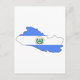 Postale Carte du drapeau du Salvador