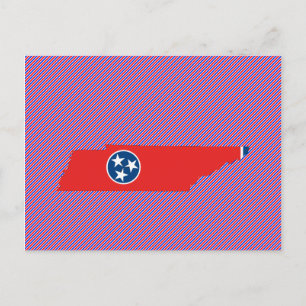 Postale Carte du drapeau du Tennessee