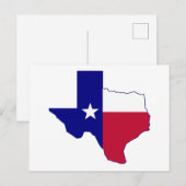 Postale Carte du drapeau du Texas (Devant / Derrière)
