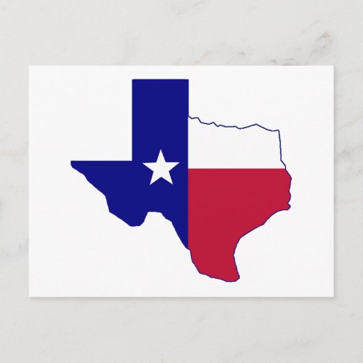 Postale Carte du drapeau du Texas (Devant)