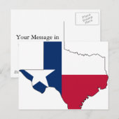 Postale Carte du drapeau du Texas (Devant / Derrière)