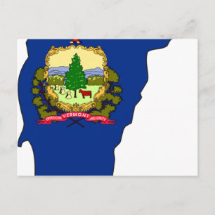 Postale Carte du drapeau du Vermont