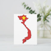 Postale Carte du drapeau du Vietnam (Debout devant)