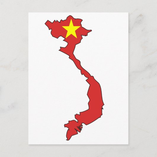 Postale Carte du drapeau du Vietnam (Devant)