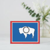 Postale Carte du drapeau du Wyoming (Debout devant)