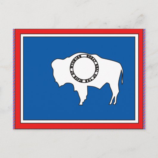 Postale Carte du drapeau du Wyoming (Devant)