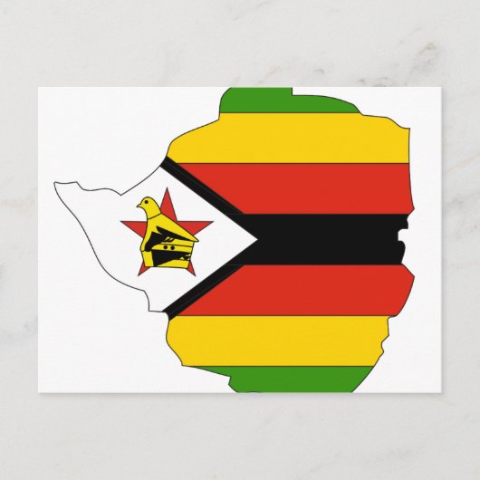 Postale Carte du drapeau du Zimbabwe (Devant)