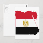 Postale Carte du drapeau égyptien EG (Devant / Derrière)