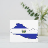 Postale Carte du drapeau El Salvador (Debout devant)