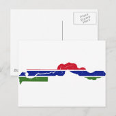 Postale Carte du drapeau gambien GM (Devant / Derrière)