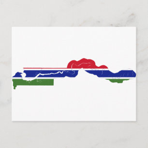 Postale Carte du drapeau gambien GM