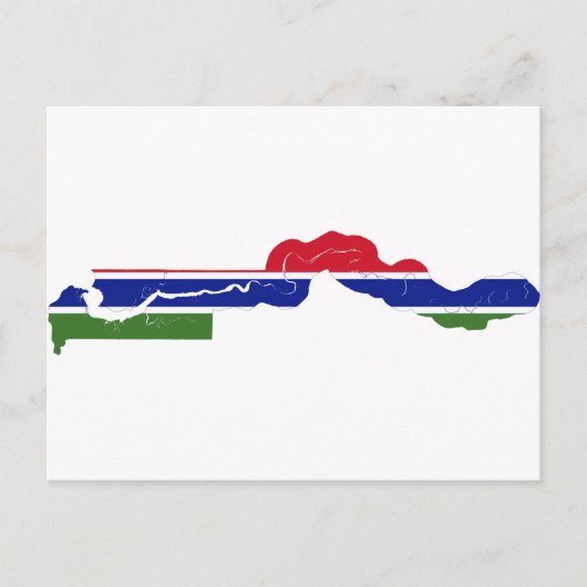 Postale Carte du drapeau gambien GM (Devant)