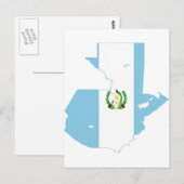 Postale Carte du drapeau guatémaltèque GT (Devant / Derrière)